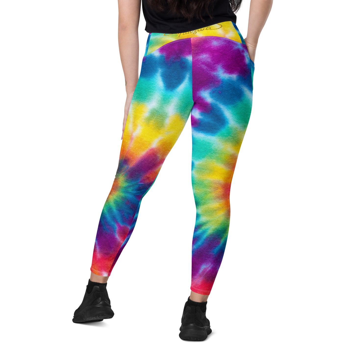 Crossover leggings with pockets