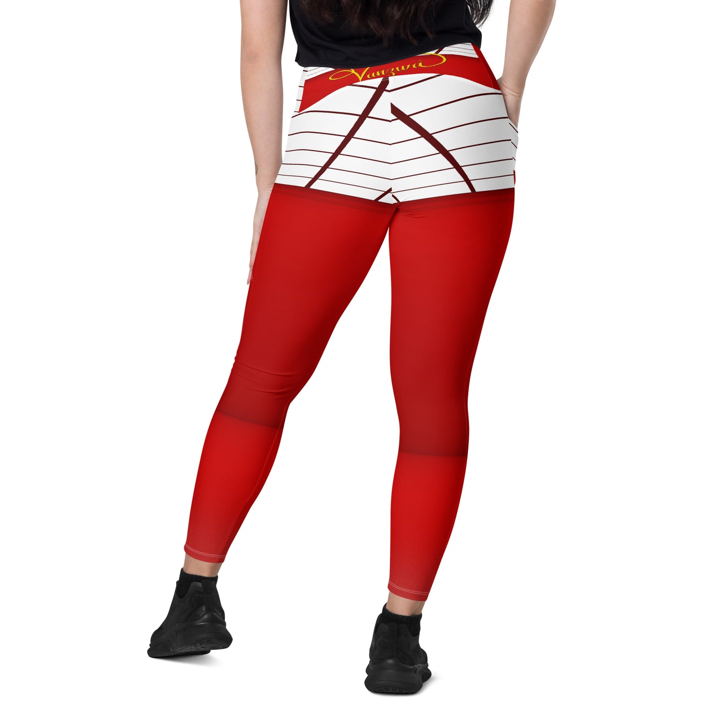 Crossover leggings with pockets