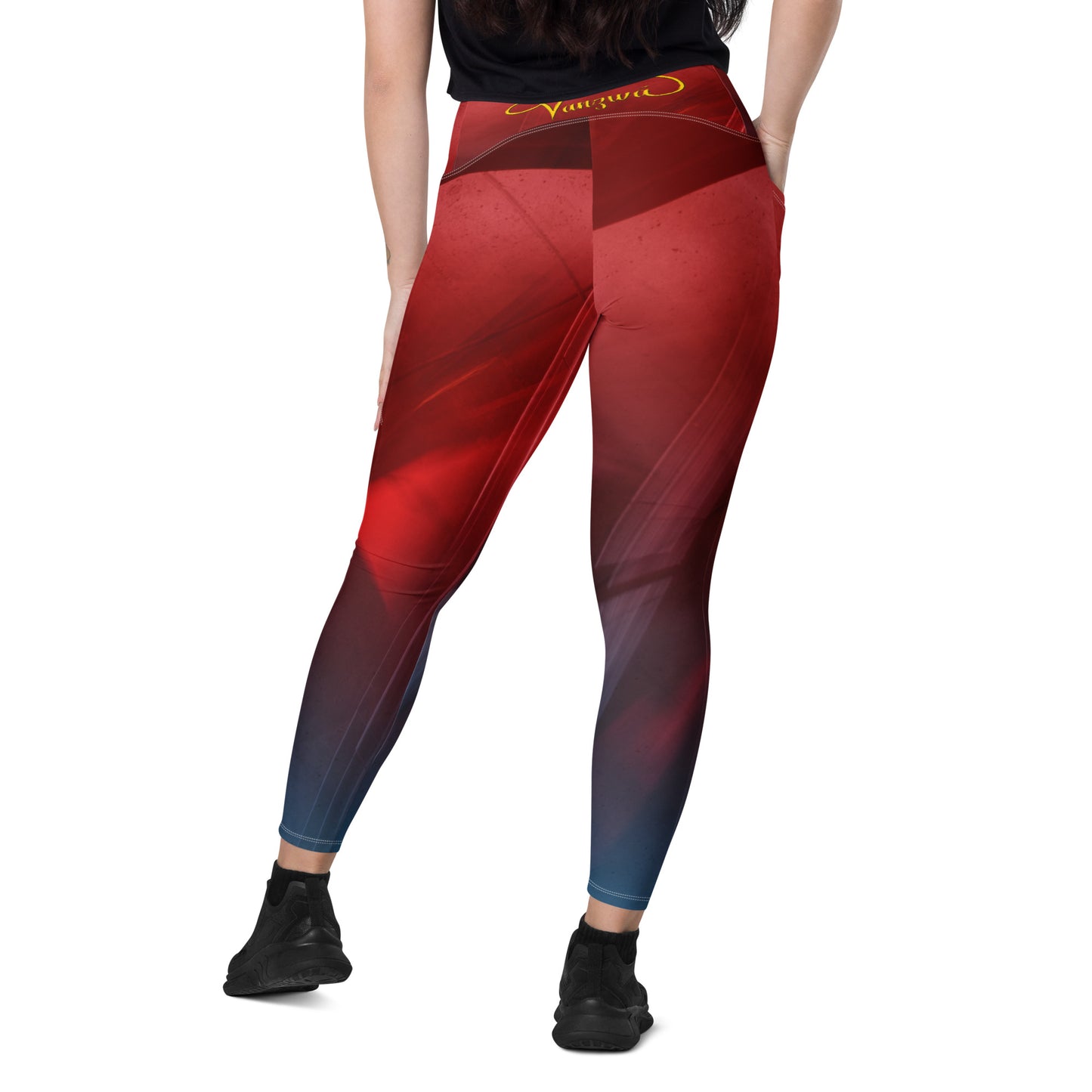 Crossover leggings with pockets