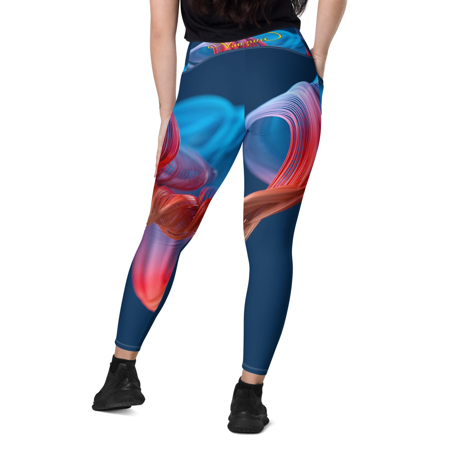 Crossover leggings with pockets