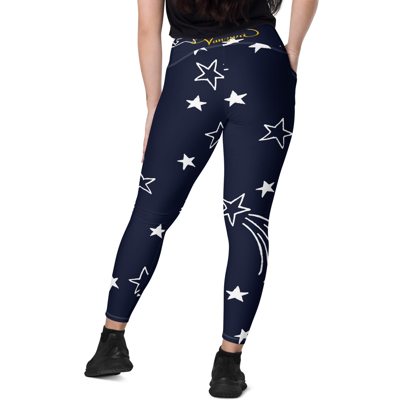 Crossover leggings with pockets