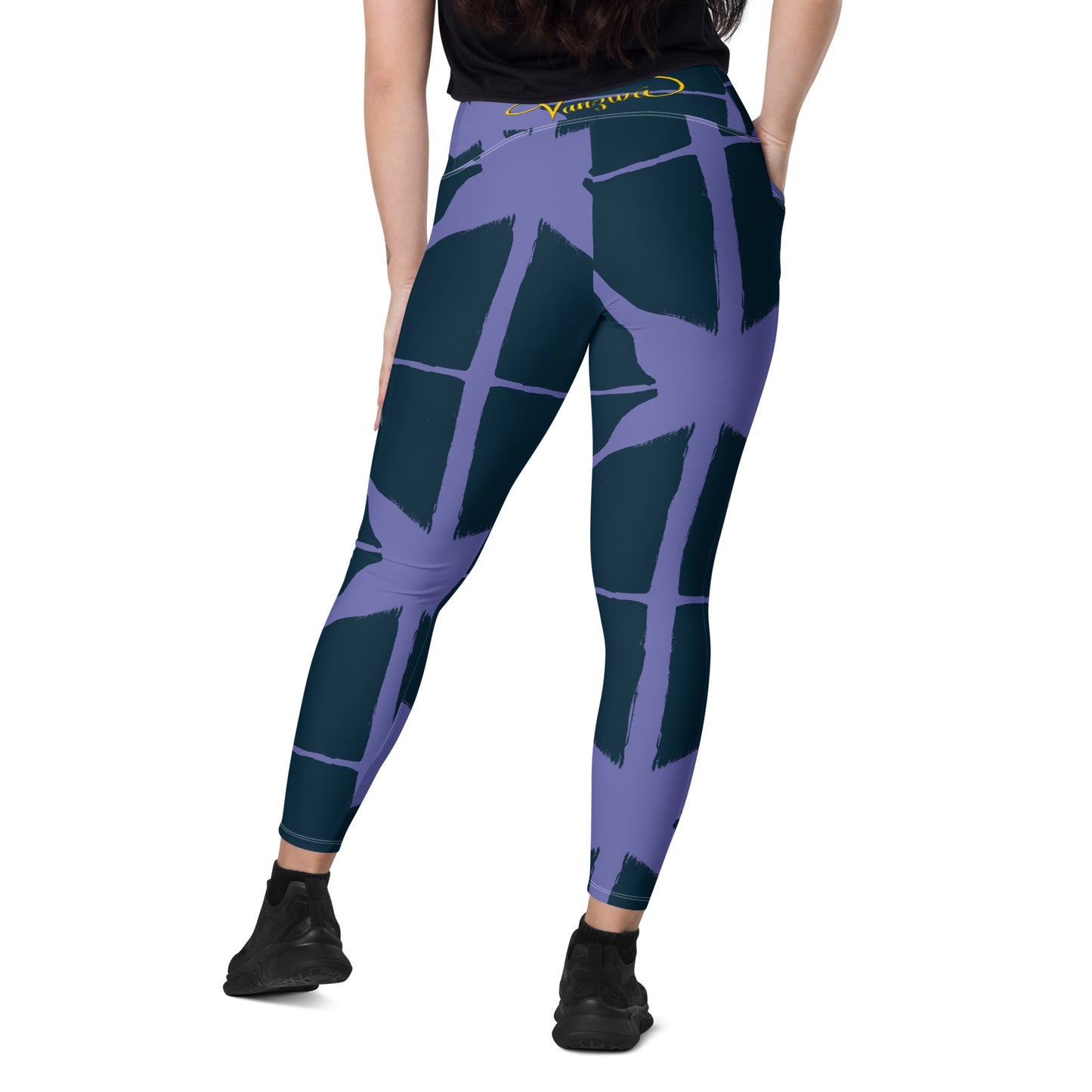 Crossover leggings with pockets