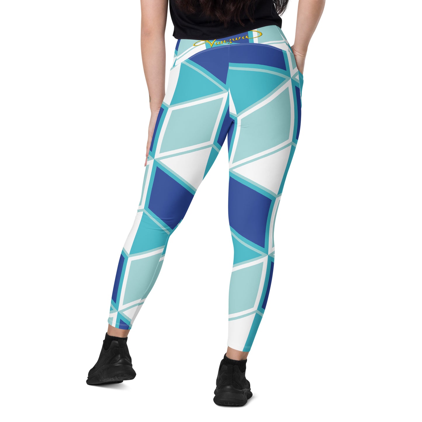 Crossover leggings with pockets