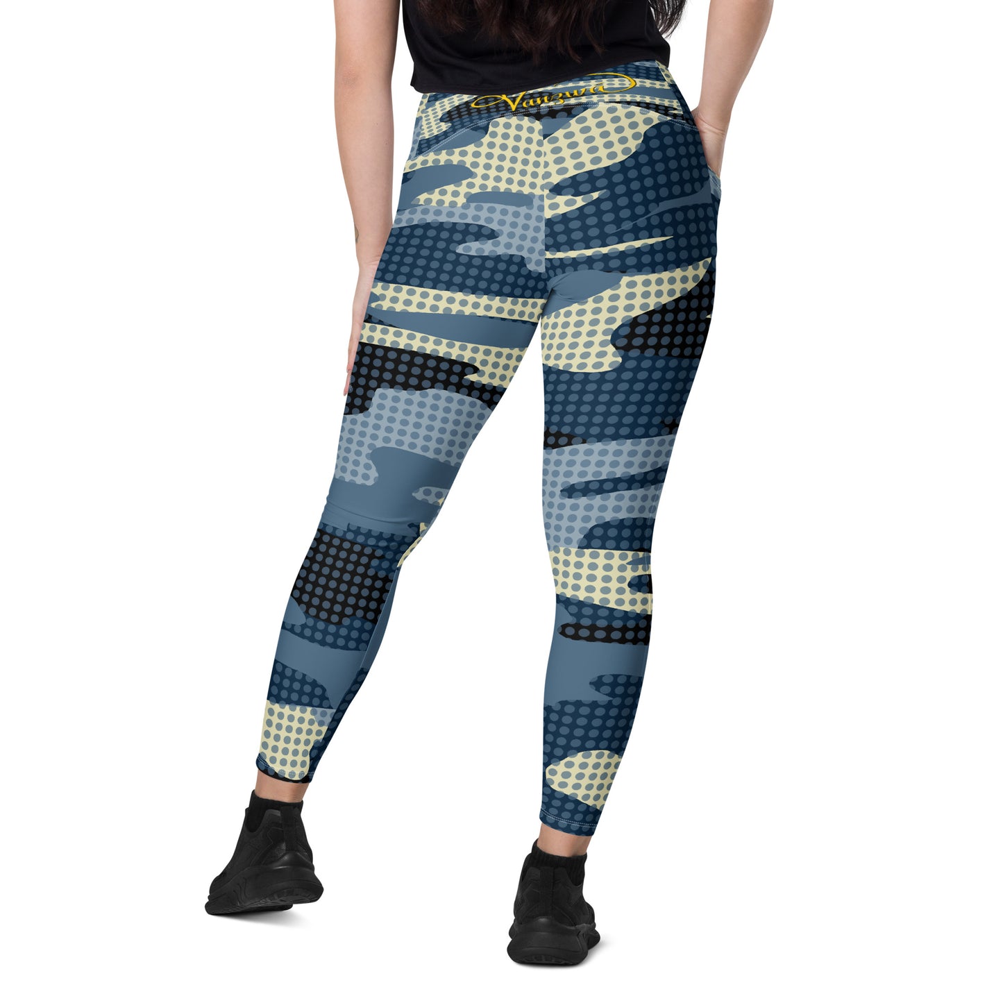 Crossover leggings with pockets