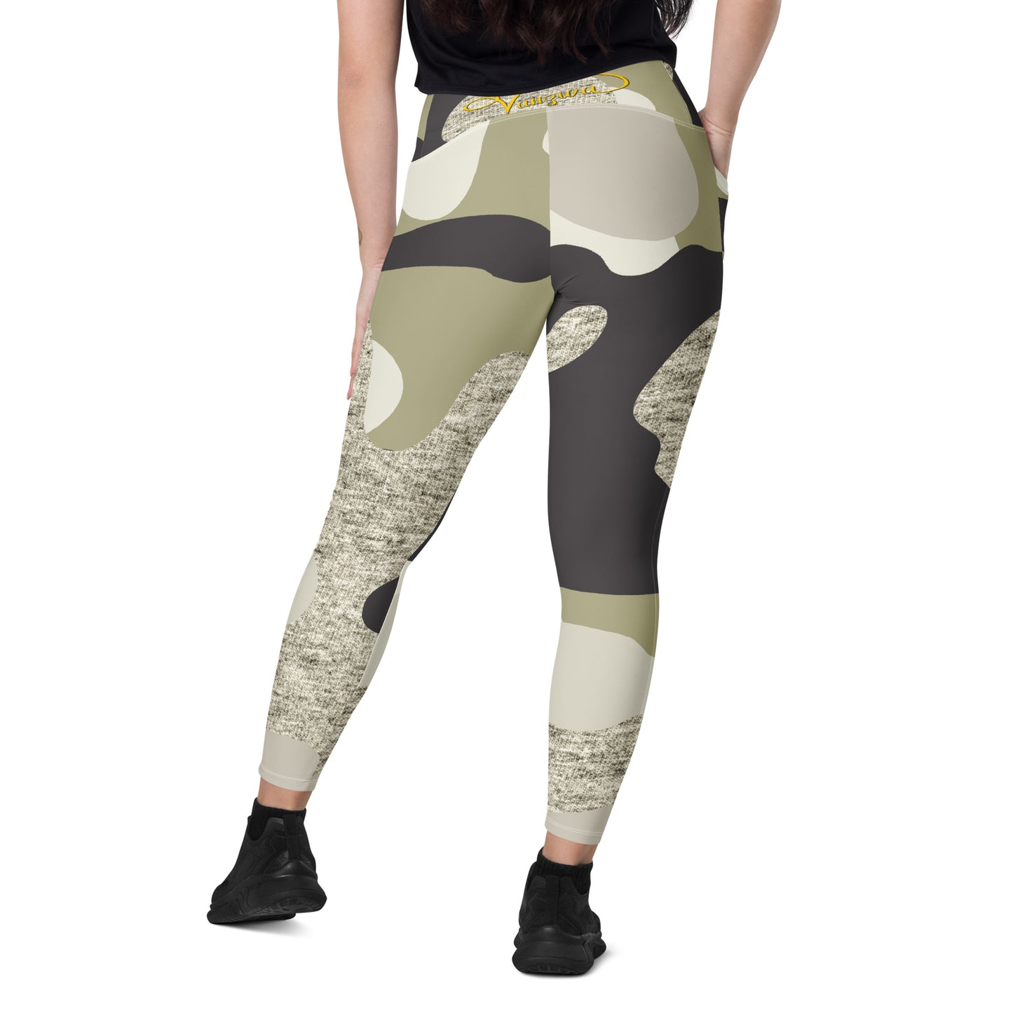 Crossover leggings with pockets