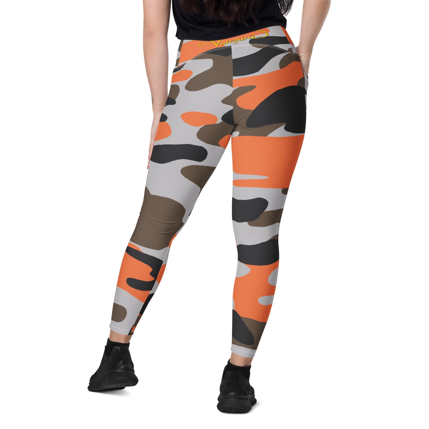 Crossover leggings with pockets