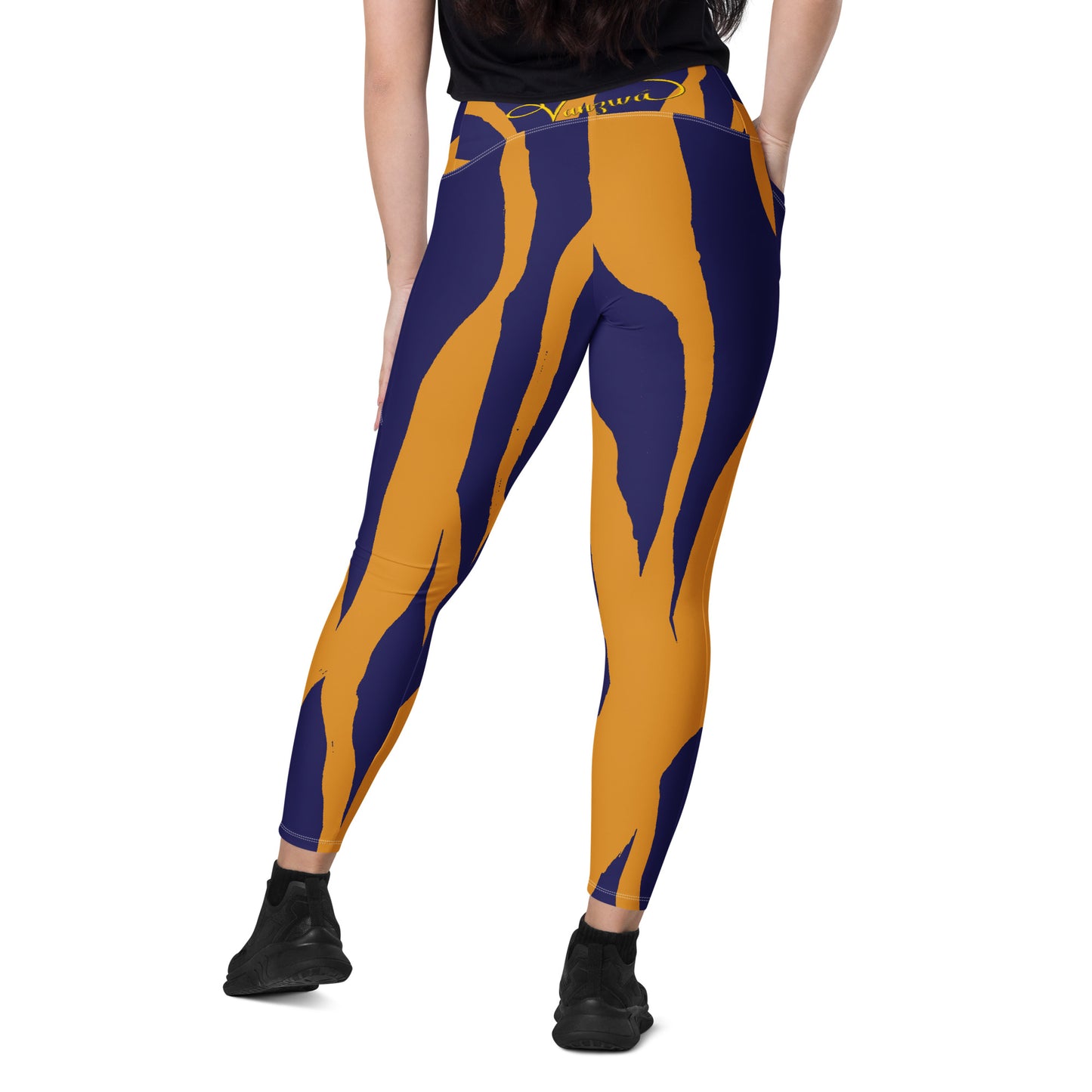 Crossover leggings with pockets