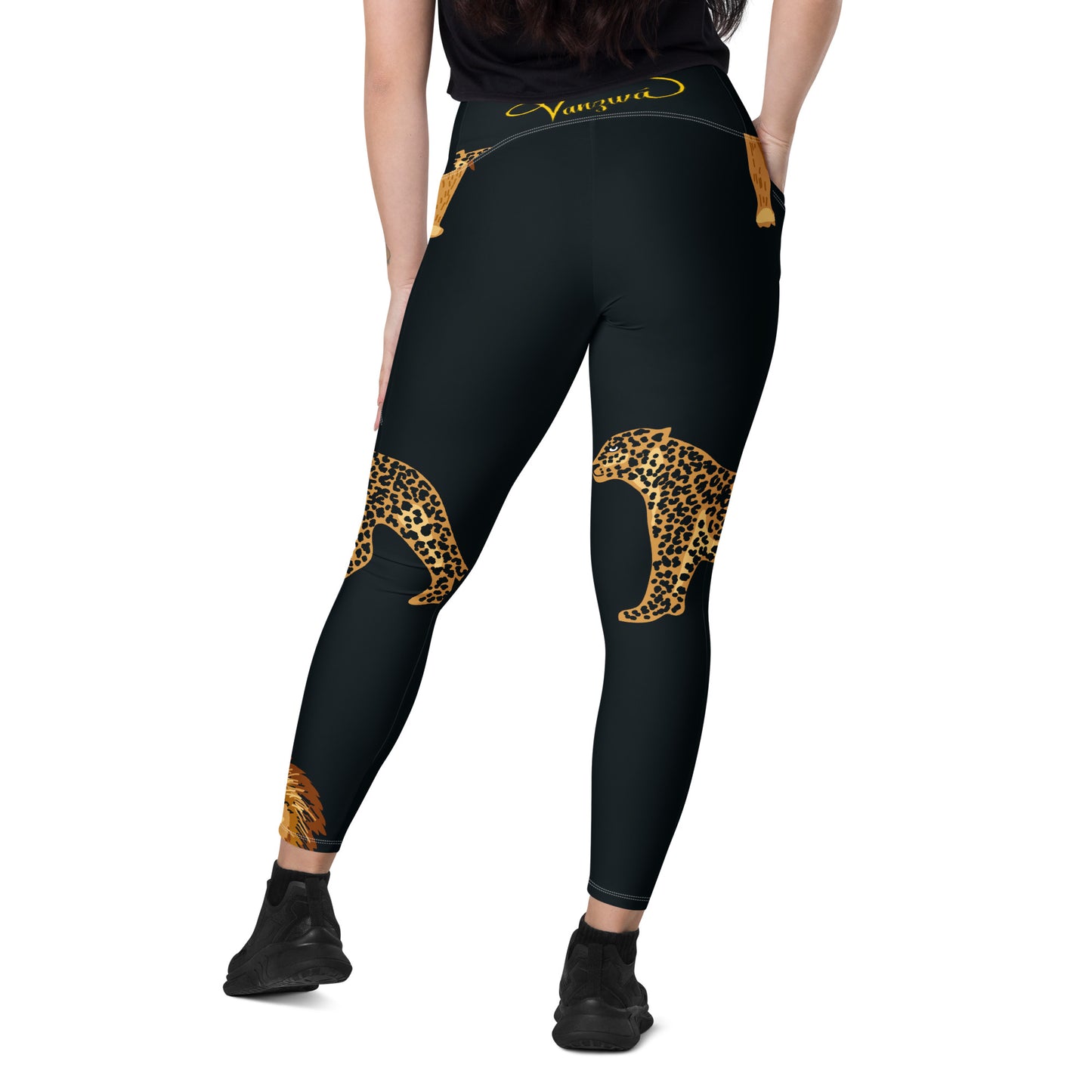 Crossover leggings with pockets