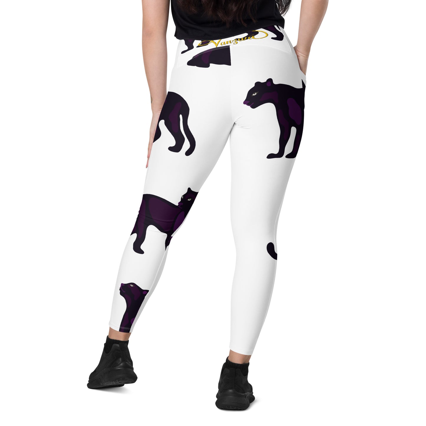 Crossover leggings with pockets