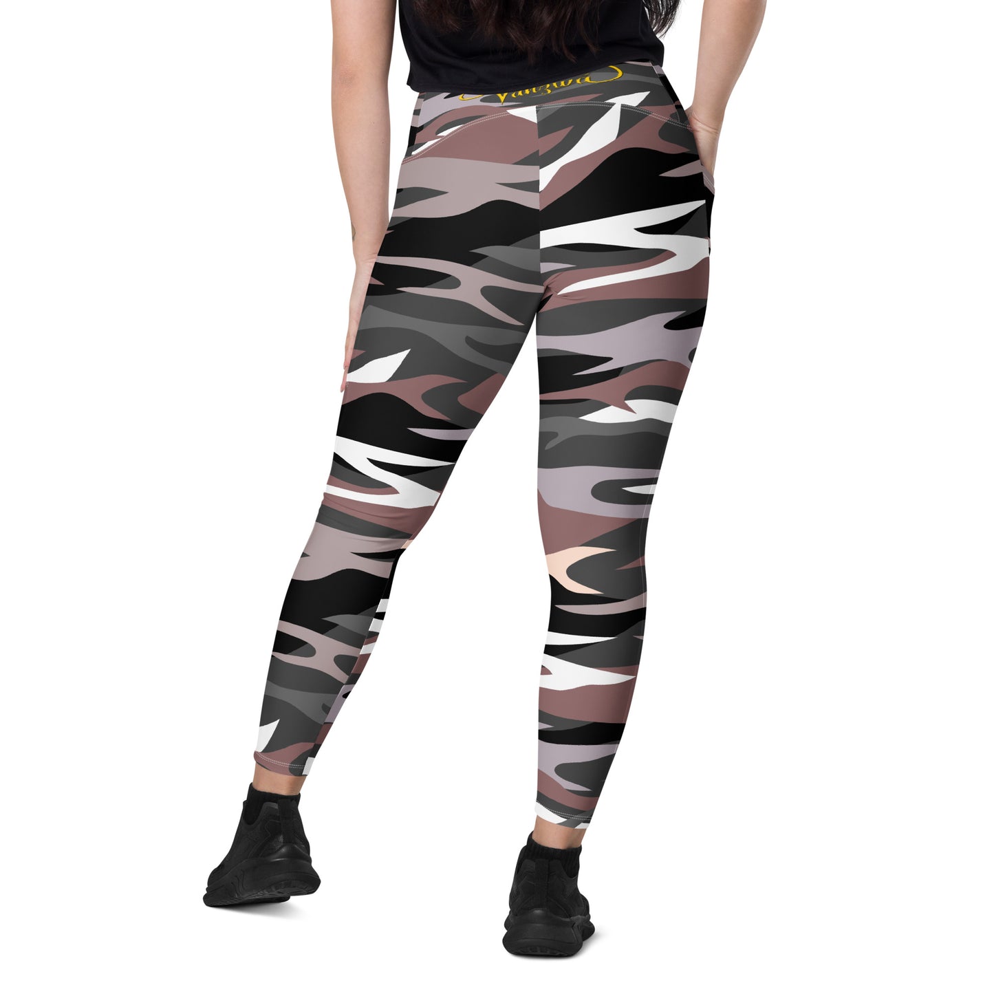 Crossover leggings with pockets