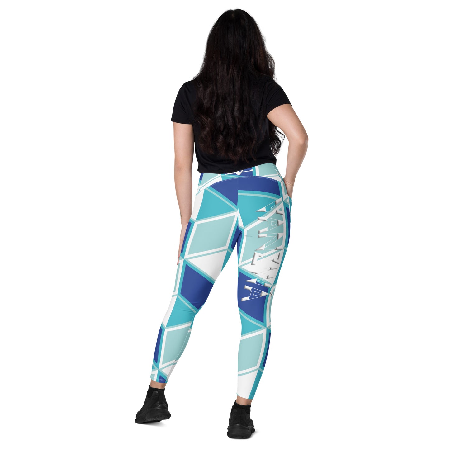 Crossover leggings with pockets