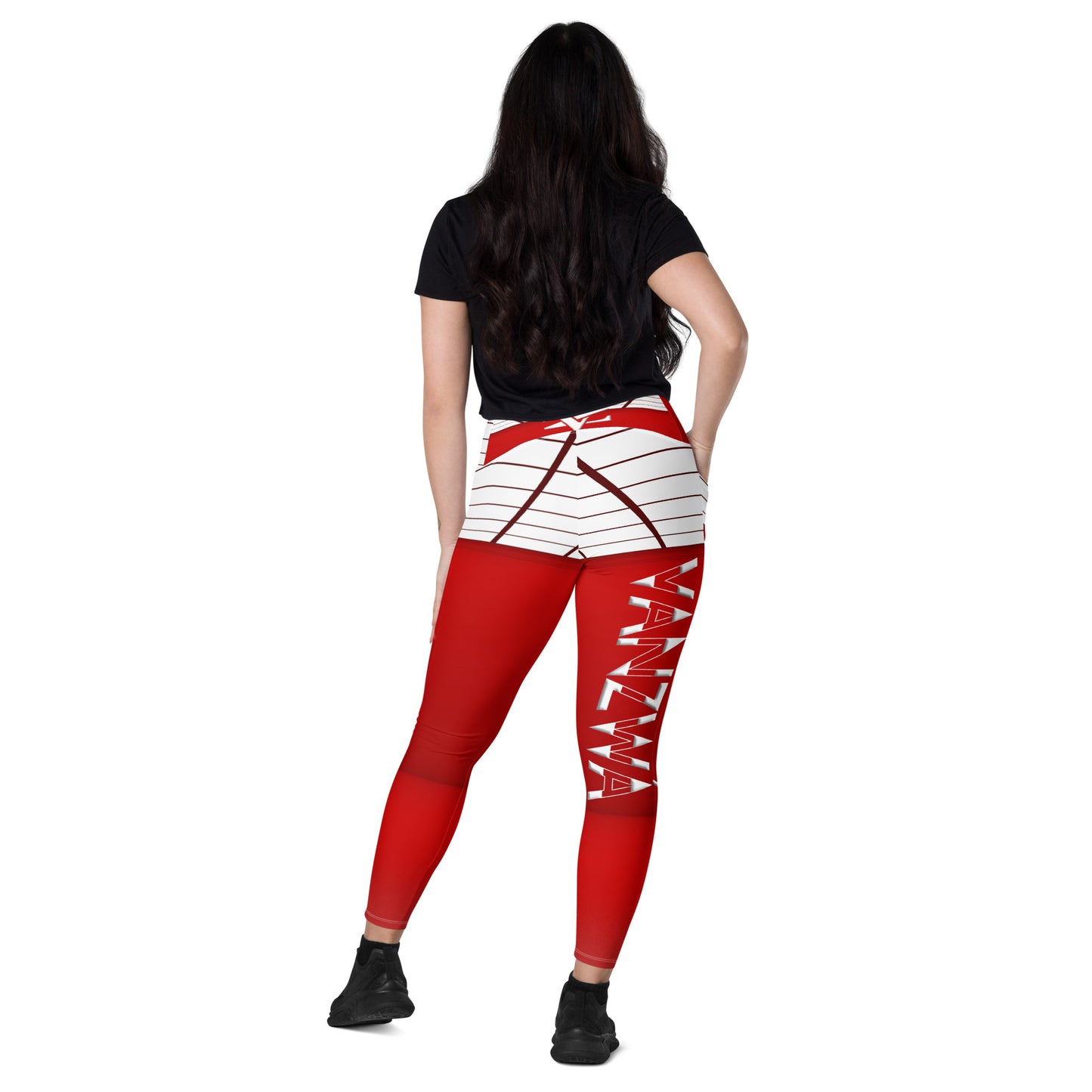 Crossover leggings with pockets