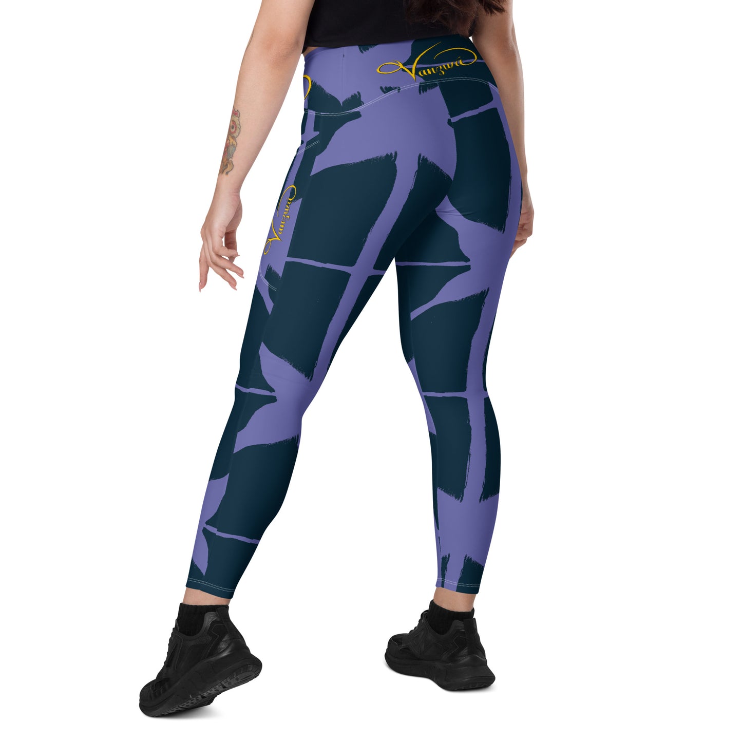 Crossover leggings with pockets