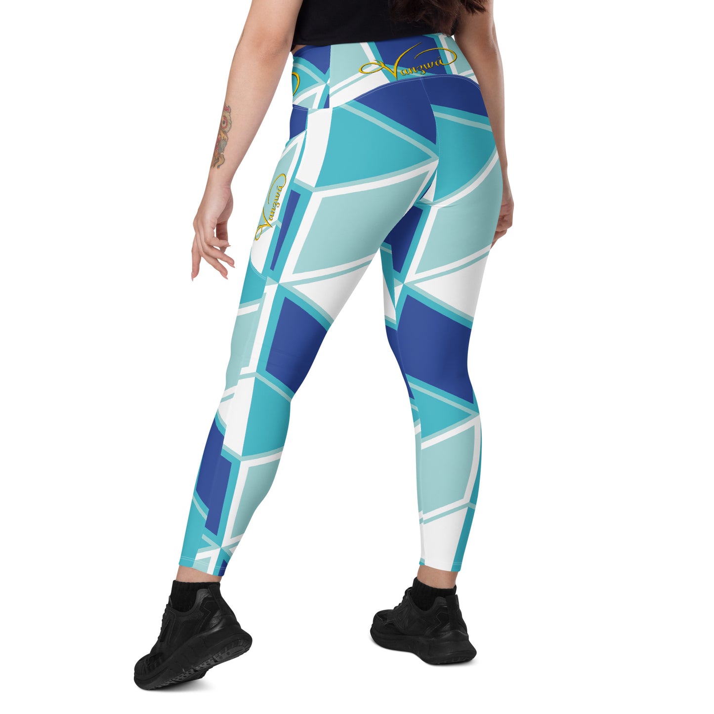 Crossover leggings with pockets