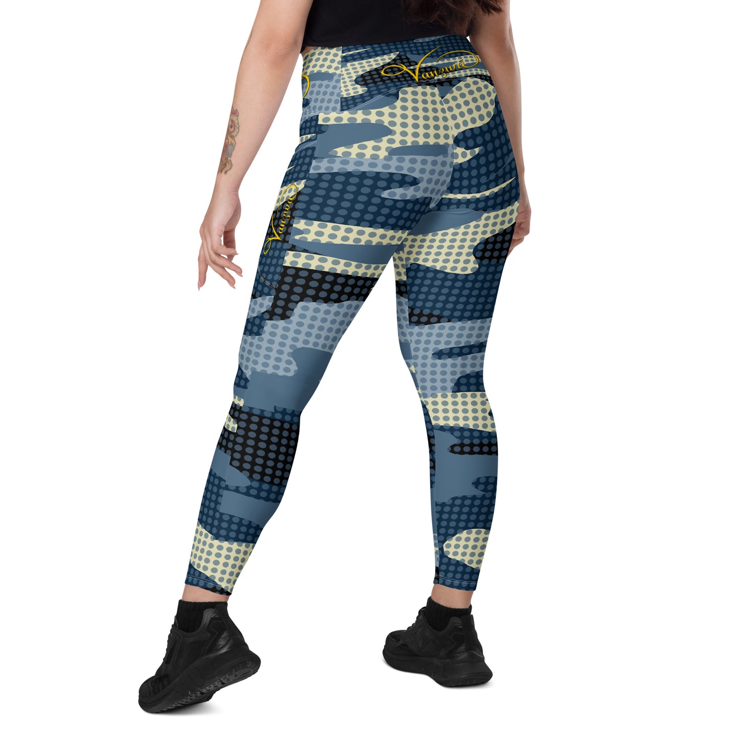 Crossover leggings with pockets