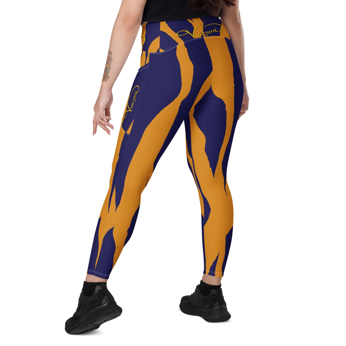 Crossover leggings with pockets