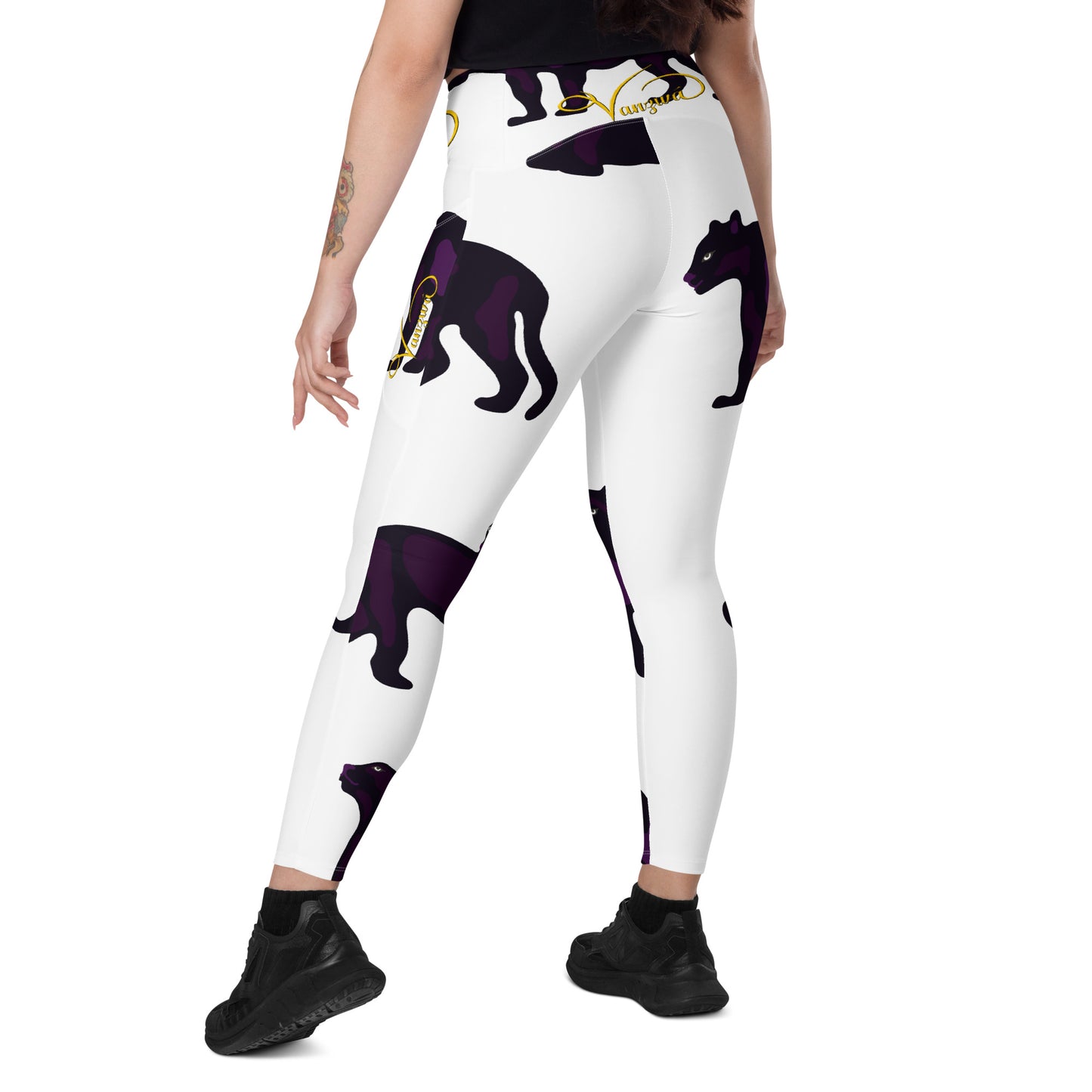 Crossover leggings with pockets