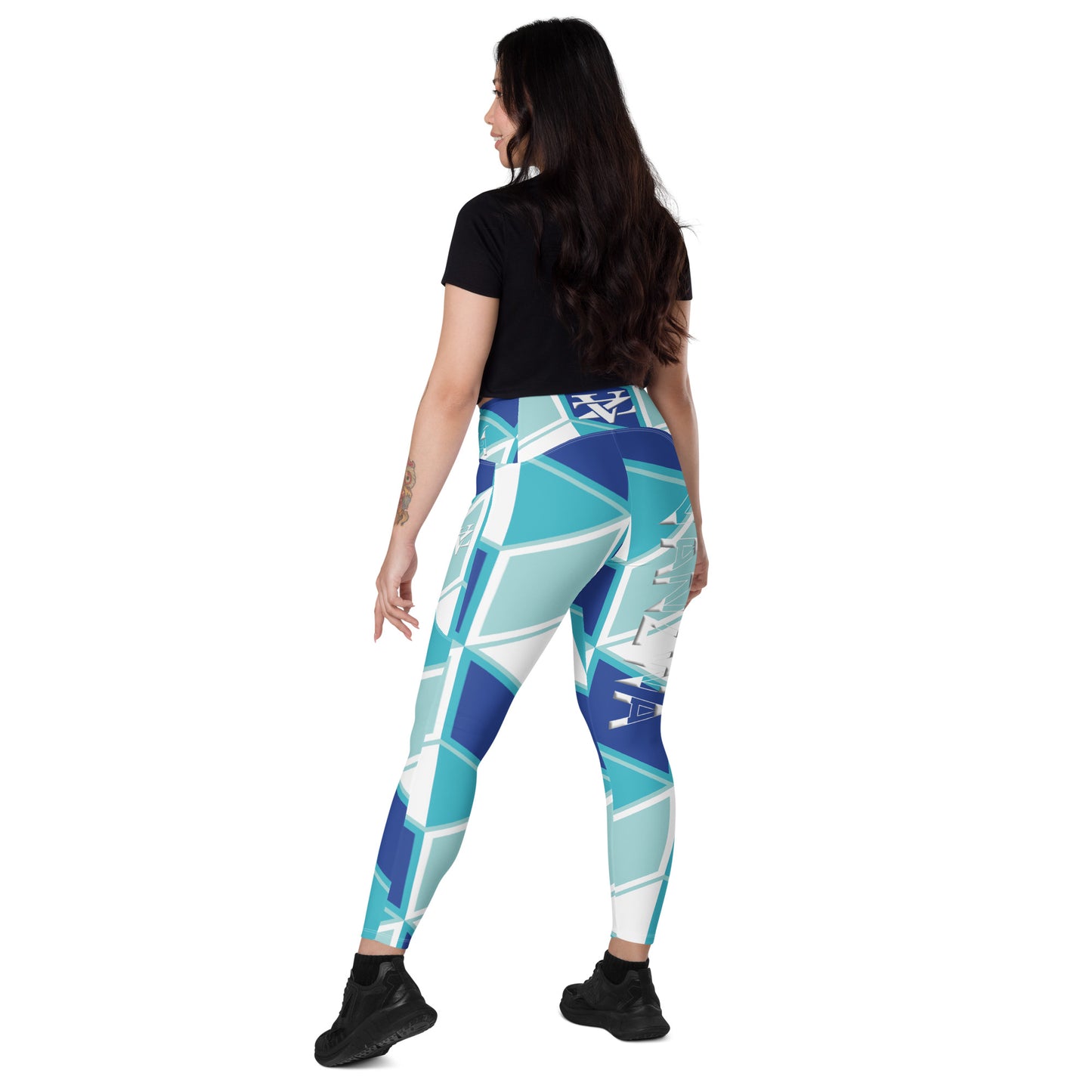 Crossover leggings with pockets