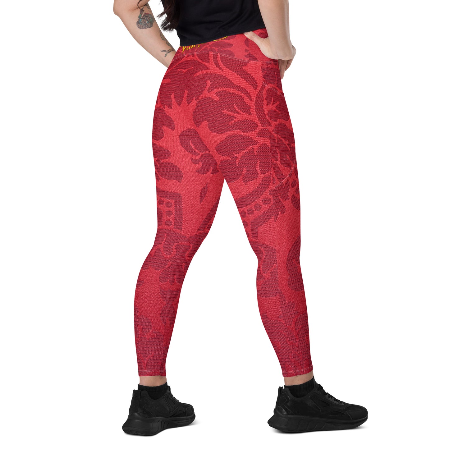 Crossover leggings with pockets