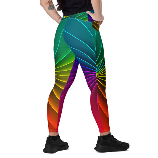 Crossover leggings with pockets