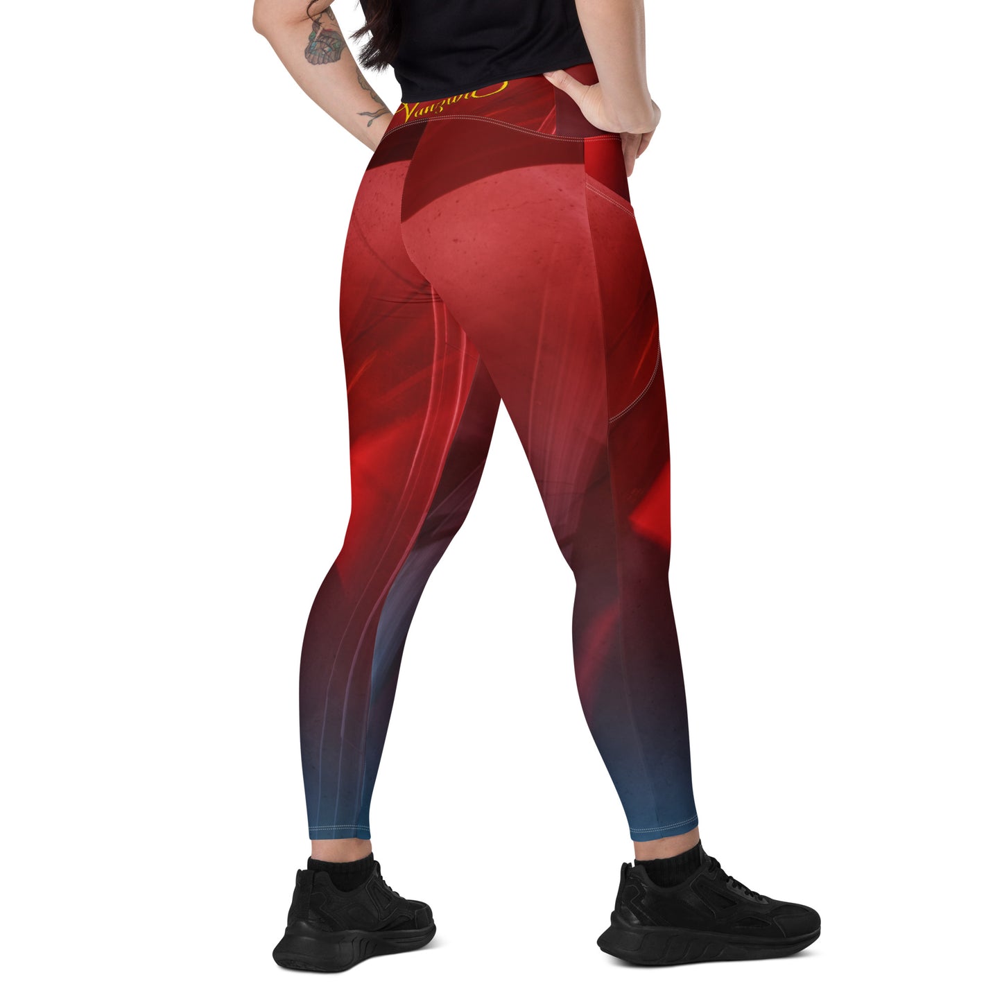 Crossover leggings with pockets