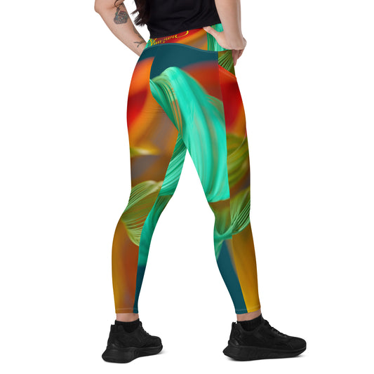 Crossover leggings with pockets