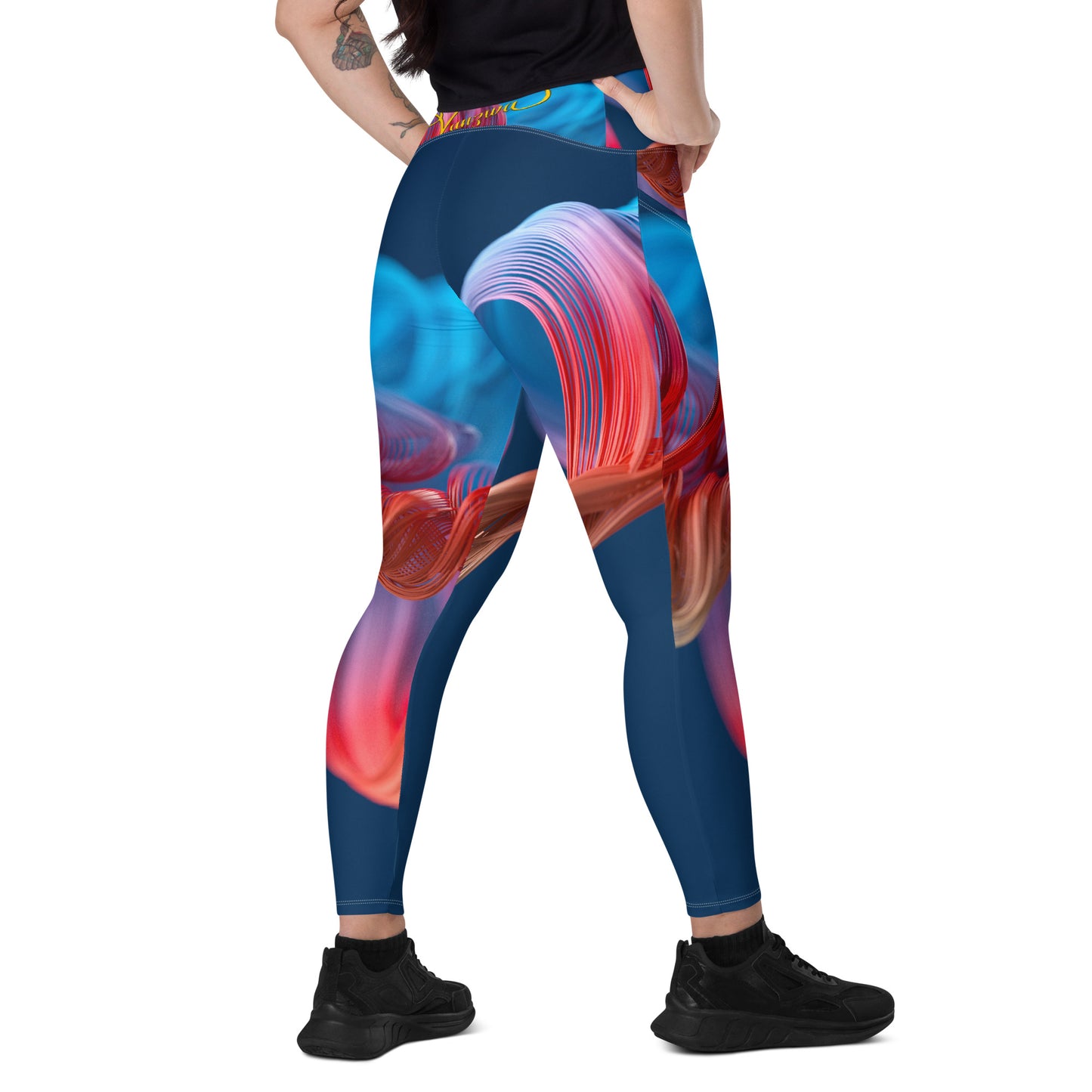 Crossover leggings with pockets