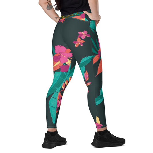 Crossover leggings with pockets