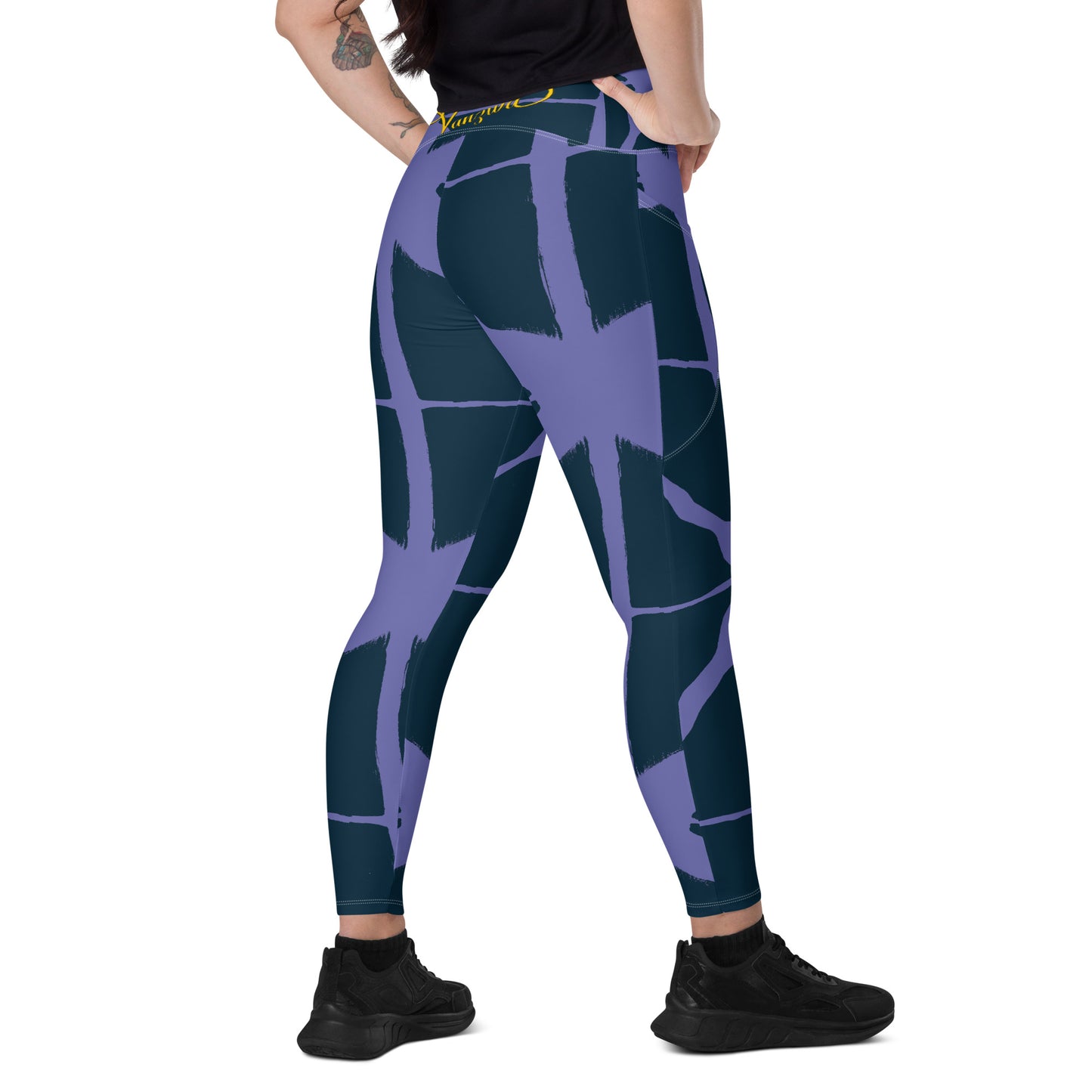 Crossover leggings with pockets