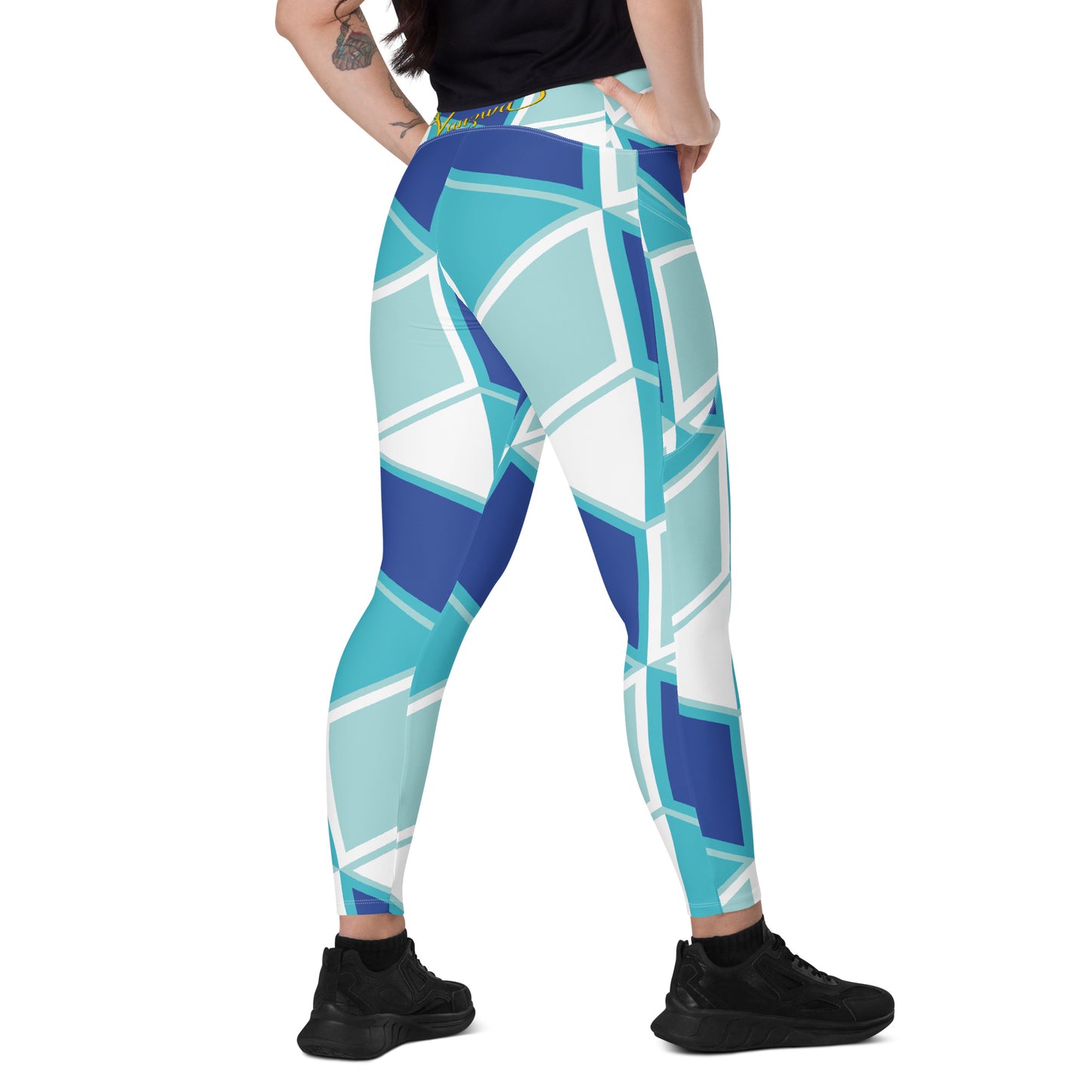 Crossover leggings with pockets