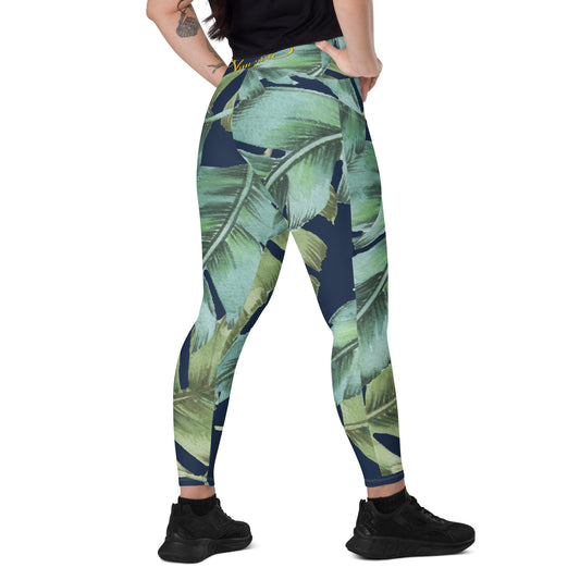 Crossover leggings with pockets