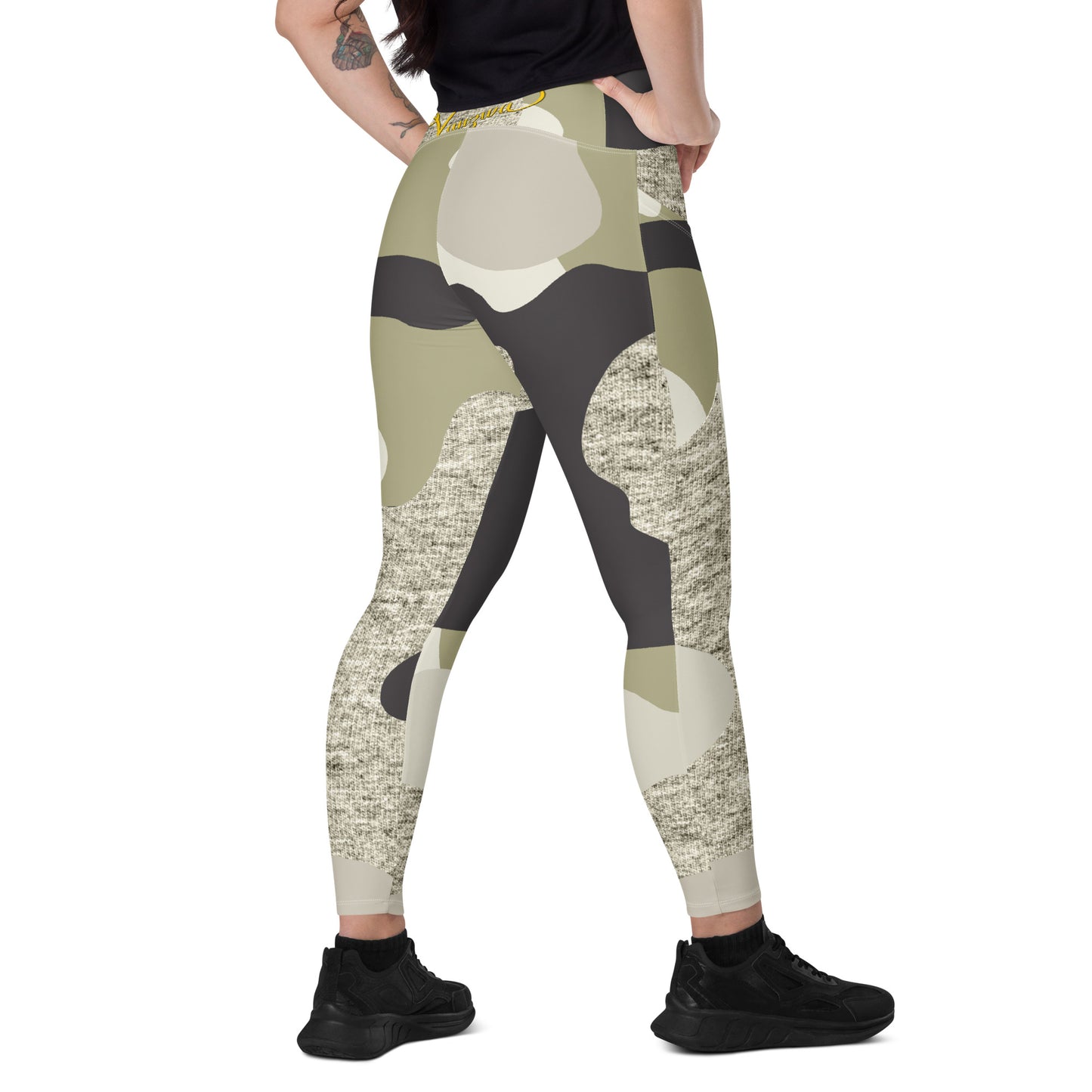 Crossover leggings with pockets