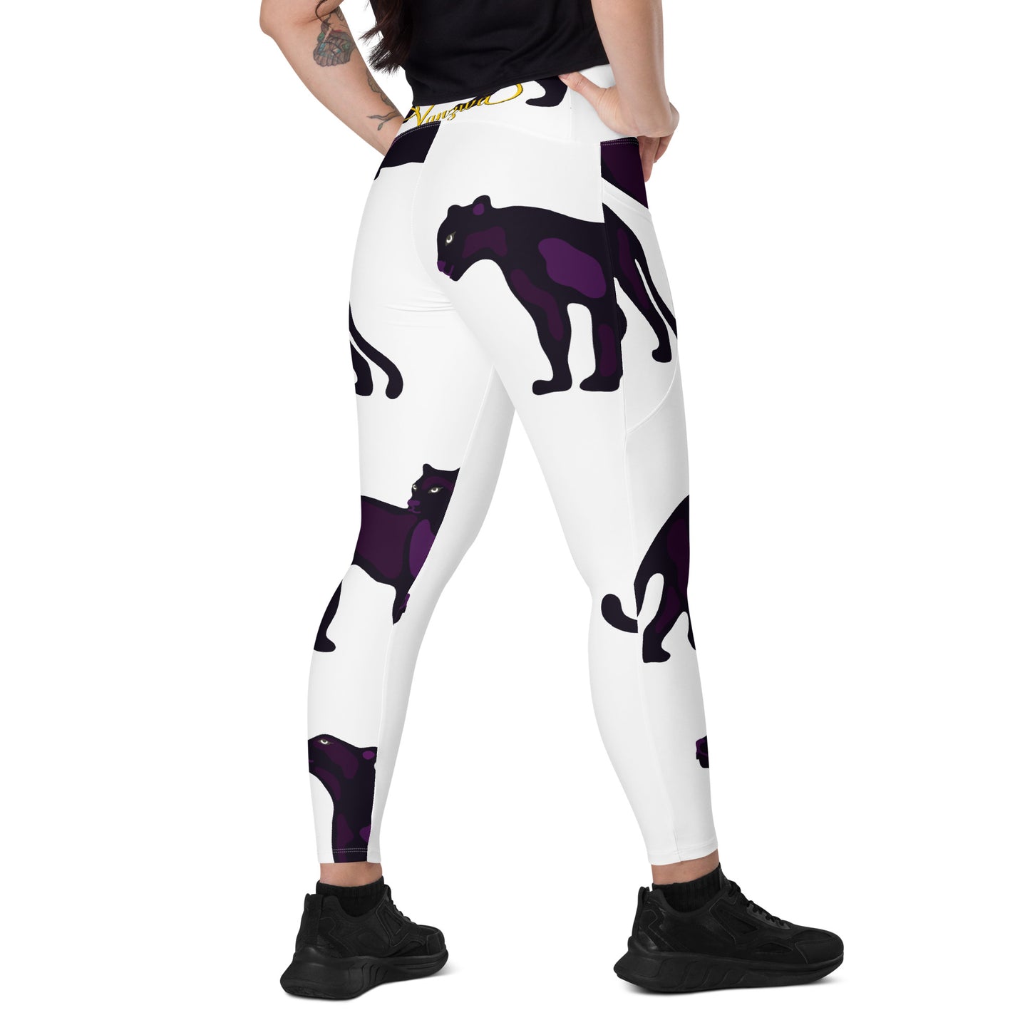 Crossover leggings with pockets