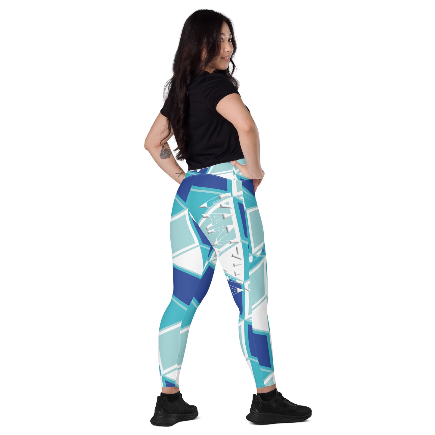 Crossover leggings with pockets